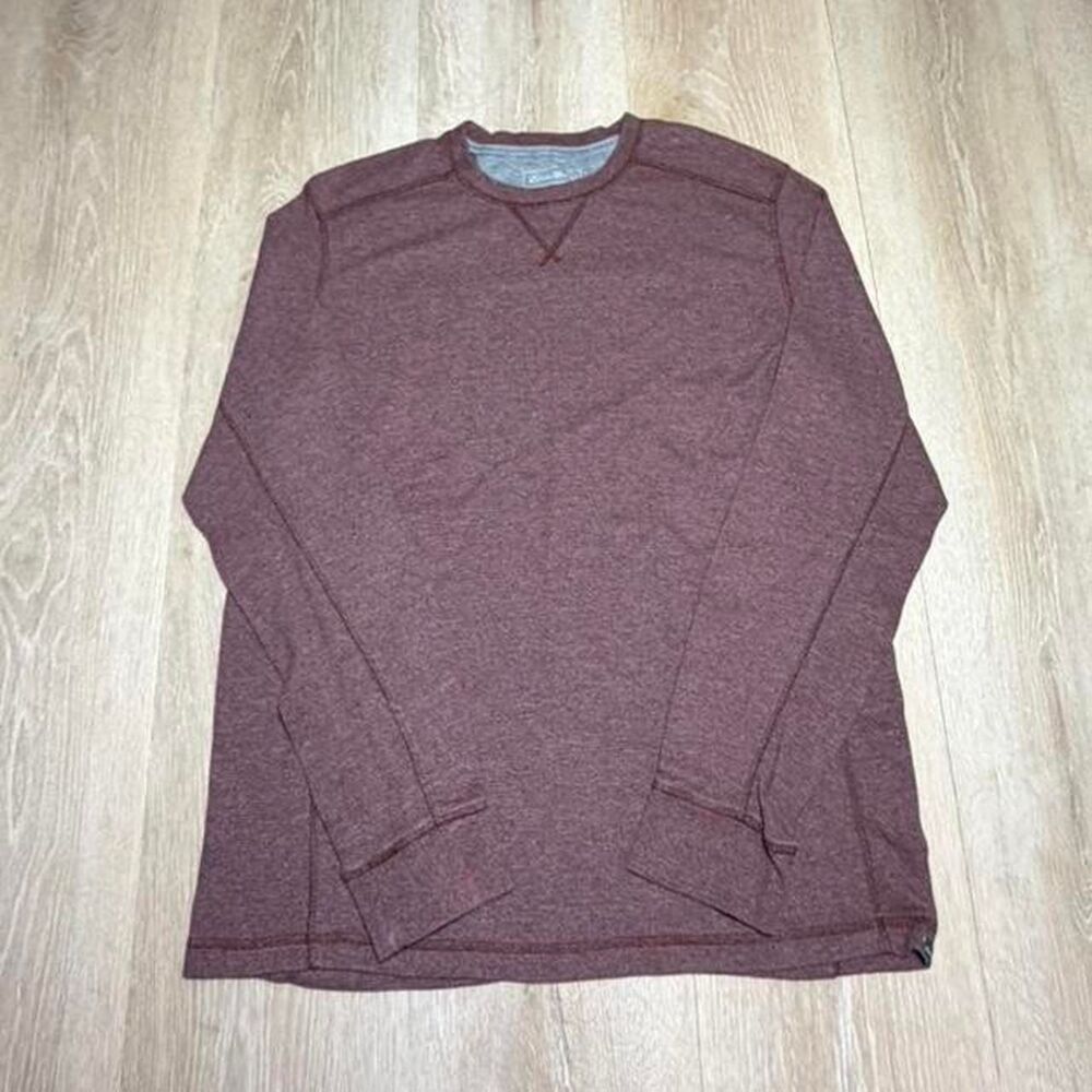 Eddie-bauer Men's Burgundy and Red Shirt